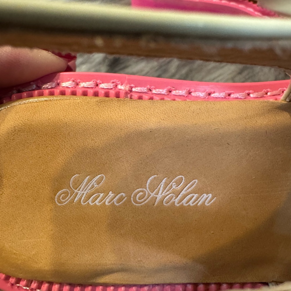 Marc Nolan Chic Cream and Pink Women's Mary Jane Shoes Size 7/8 - Picture 2 of 9